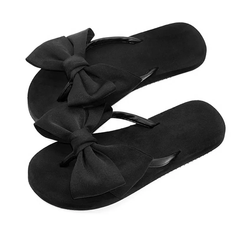 2018 New Flip Flops Fashion Solid Women Shoes EVA Platform Slip on Summer Slipppers Shoes Women Big Bow Decoration Sandals Woman (1)