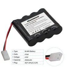 

LiaoHOO 4.8V 2500mAh NiMH Rechargeable AA Battery with SM/JST/KET/EL/5557-2P Plug for Remote Control Toys, Electric Tools