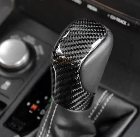 Автомобильные аксессуары для интерьера из углеродного волокна передачи переключения передач Ручка крышки головки Накладка для LEXUS IS ES NX RX RC GS 2013