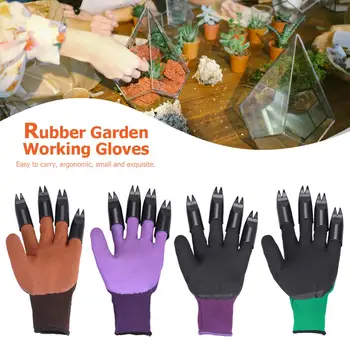 

1Pair Garden Gloves with Claw Fingertip ABS Plastic Gloves Quick Excavation Plant for Household Greenhouse Digging Planting