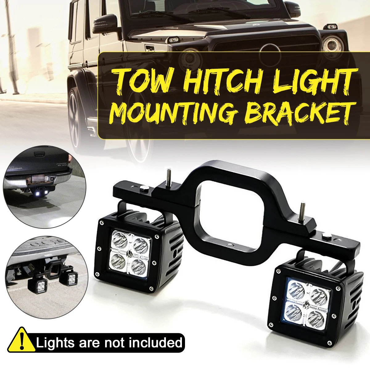 Universal Car Tow Hitch Light Mounting Bracket For Dual LED Backup