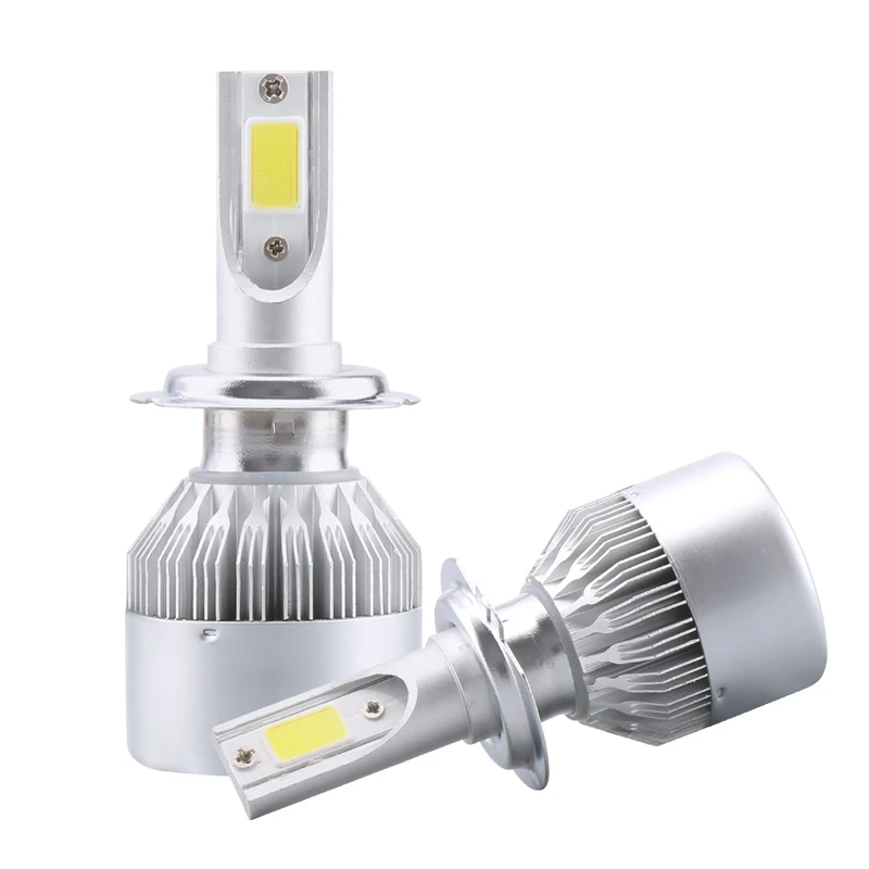 

2Pcs Auto H4 LED H7 H11 H8 9006 HB4 H1 H3 HB3 Car Headlight Bulbs COB 72W 7600LM Automobiles Lamp 6000K 12V LED
