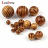 6-30mm Natural Stripe Loose Round Ball Wood Spacer Pine Wooden Beads For DIY Jewelry Making Necklace Bracelet Accessories ► Photo 3/5