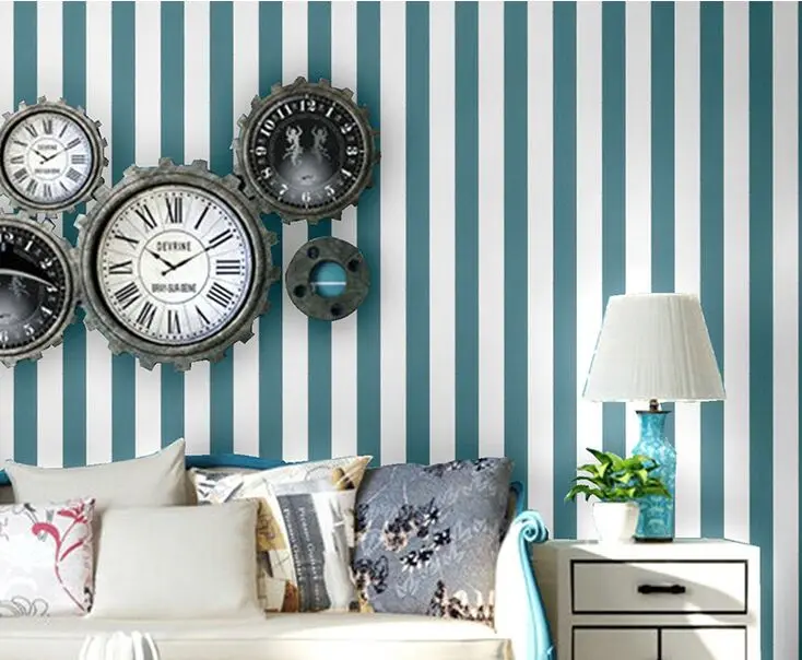 fashion Living Rooms Striped Wallpapers Vertical Stripes Wallpaper Non