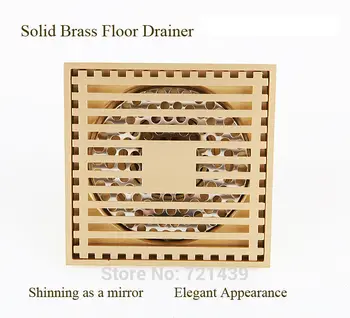 

Free shipping solid brass automatic sealed floor drain anti-odor drain deodorization ground drainer odor-proof drain FD004