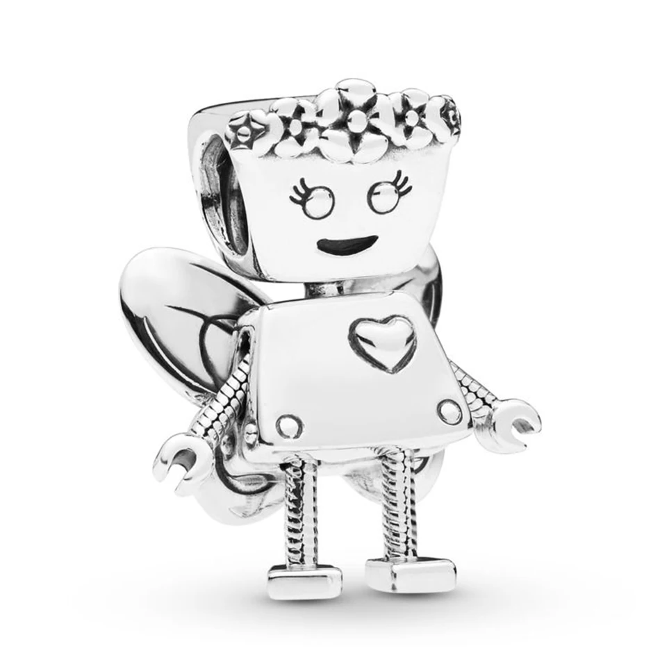 

Authentic S925 Sterling Silver DIY Jewelry Floral Bella Bot Charm fit Pandora Bracelet Bangle