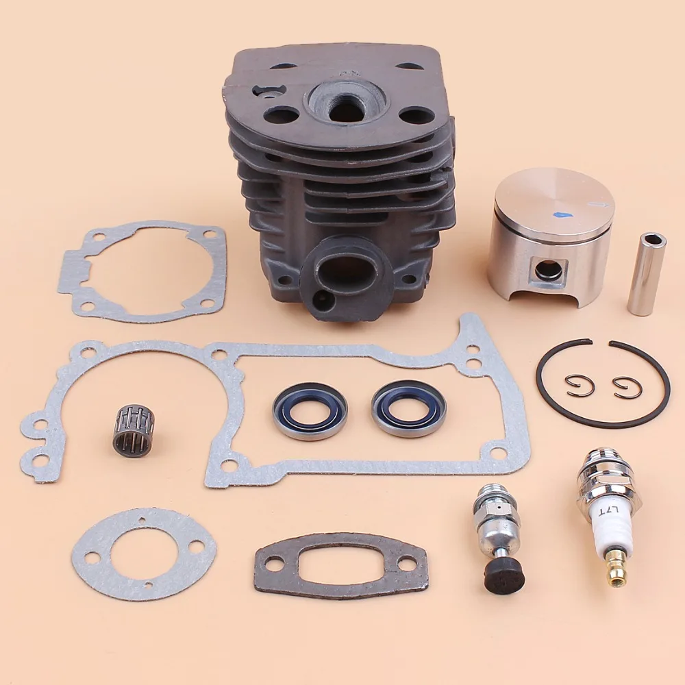 ENGINE CYLINDER PISTON SET W/ DECOMPRESSION VALVE OIL SEAL FOR HUSQVARNA 55 RANCHER 51 CHAINSAW PARTS 46MM ENGINE CYLINDER PISTON SET W/ DECOMPRESSION VALVE OIL SEAL FOR HUSQVARNA 55 RANCHER 51 CHAINSAW PARTS 46MM