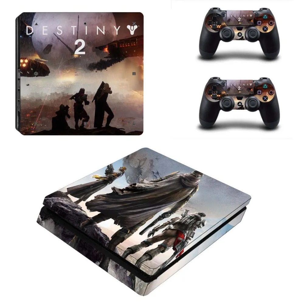Destiny 2 Стикеры PS4 тонкая консоль для кожи & Наклейка на контроллер для PS4 тонкая консоль и контроллер