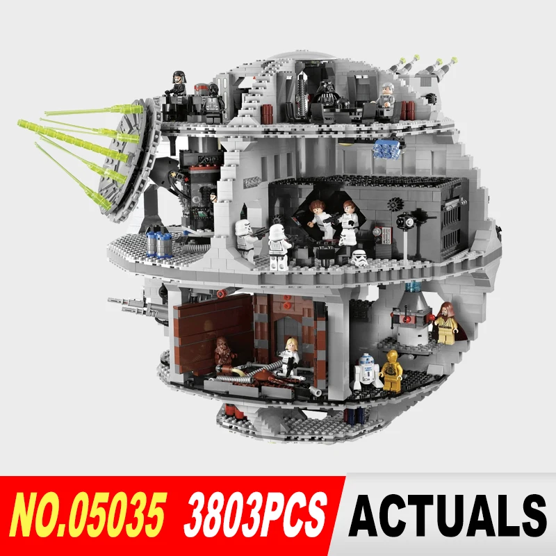 

NEW LEPIN 05035 Star Wars Death Star Model 3803pcs Building Block Bricks Toys Kits Minifigure Compatible 10188 Children Gifts