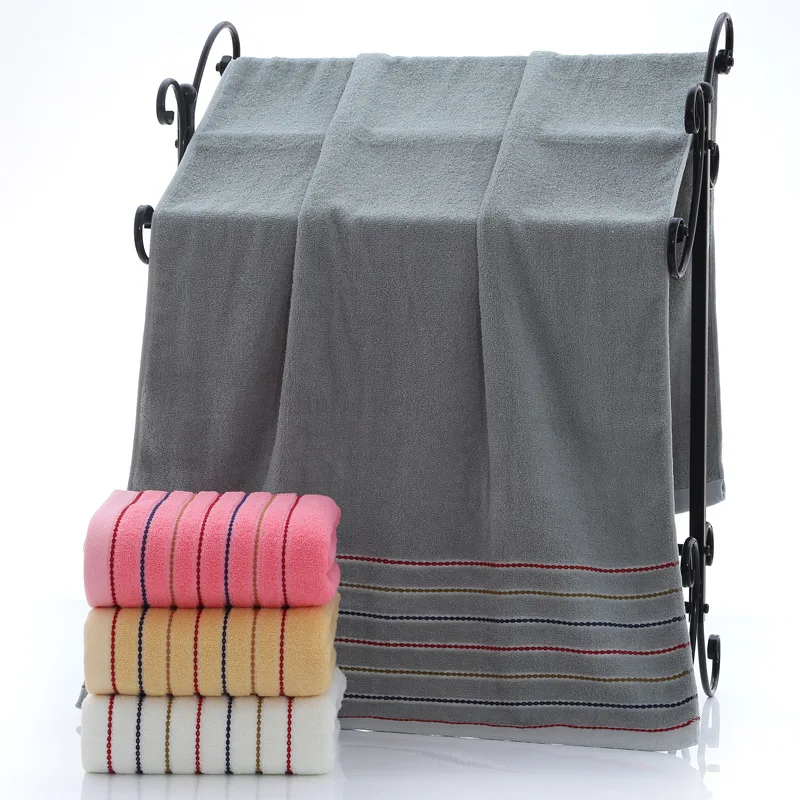 

Cotton Bath Towel Stripe Pattern Bath Towel for Adult Soft Bath Towels Breathable Water Absorption Toalha De Banho for 2019