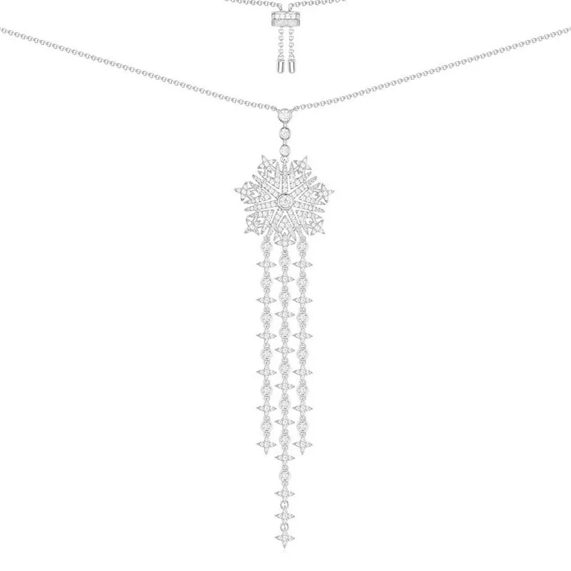 

ZEF 925 sterling silver necklace, creative fashion temperament, adjustable chain, glamour ladies jewelry.