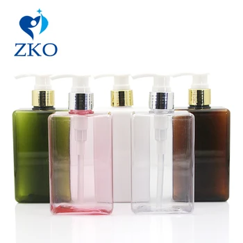 

Free Shipping 300ml Square PETG Golden/Silver Aluminum Shell Emulsion Agent Shampoo Lotion Pump Refillable Disperse Bottling