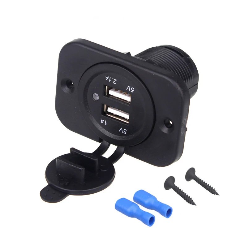 Модифицированный автомобиль, мотоцикл яхты двойной USB автомобильный телефон зарядное гнездо 5 в 3.1A с шпоном автомобильное зарядное устройство