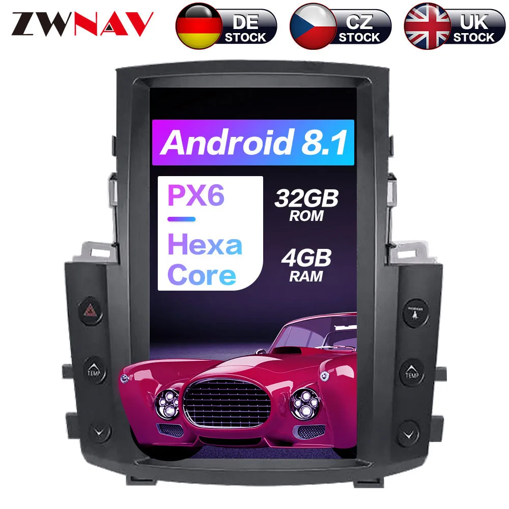 Автомобильный GPS навигатор в стиле Tesla Android 8 1 4 Гб ОЗУ без DVD плеера для Lexus LX570 радио