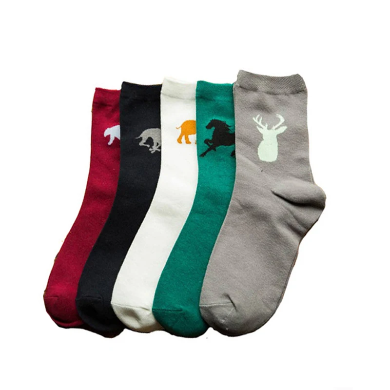 New High Quality Novelty Fashion Cool Men Socks Animal Pattern Creative