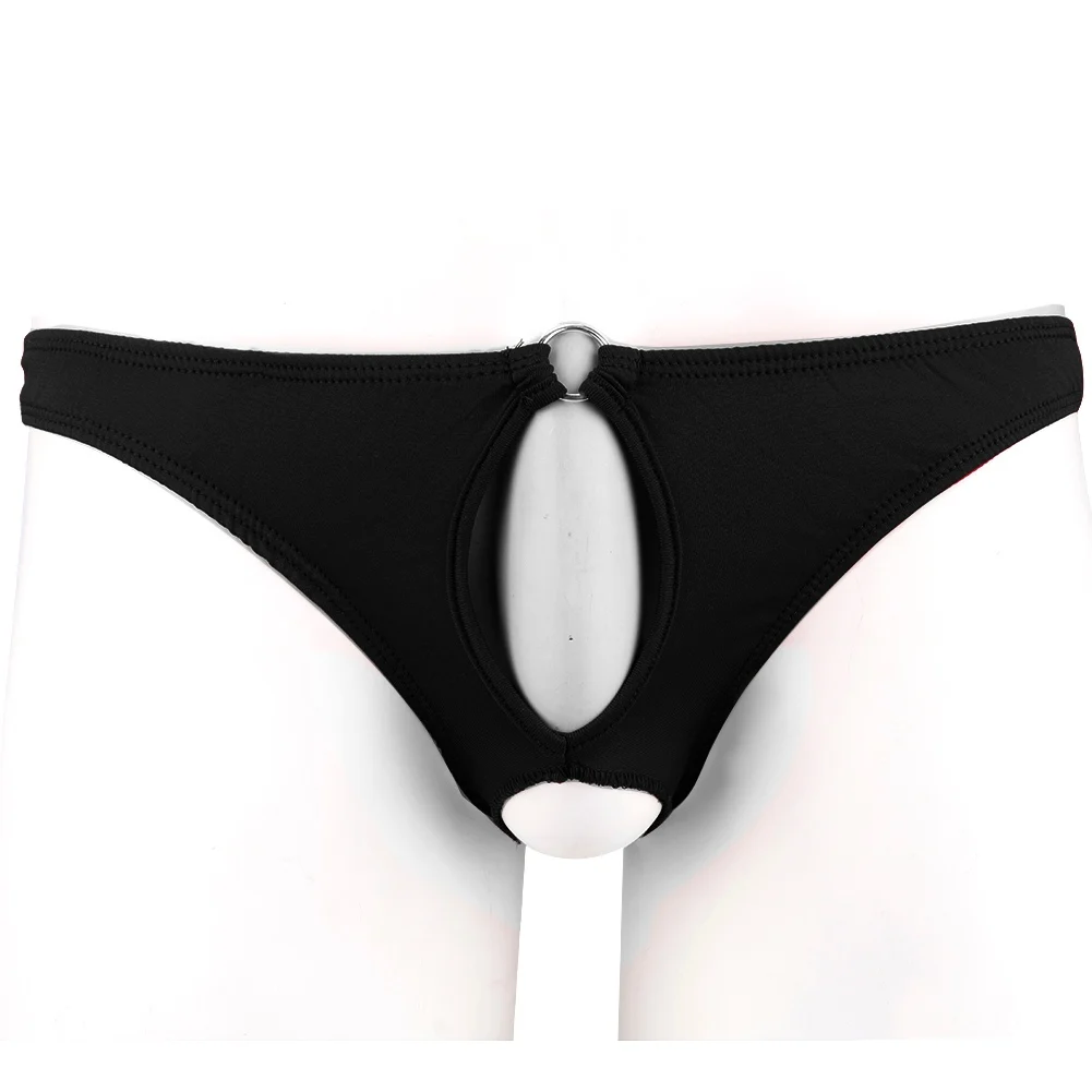 Lingerie Underwear with Penis Hole Men Bikini Briefs Gay Underwear Underpants Exotic Costume for Sex Hot SexyMale Thongs Panties