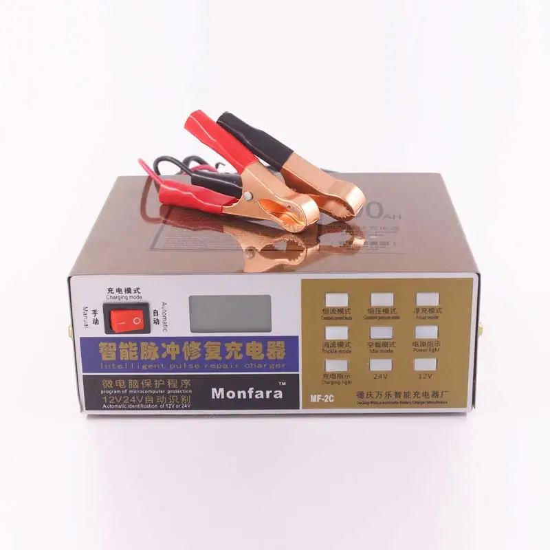 New110V/220 V الكامل التلقائي سيارة شاحن بطارية ذكي نبض إصلاح شاحن بطارية 12 V/24 V شاحنة دراجة نارية شاحن