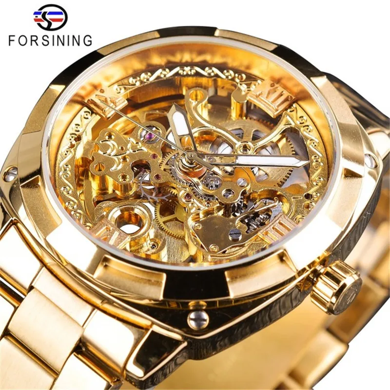 

Forsining European and American style men's fashion leisure hollow waterproof automatic watch wholesale