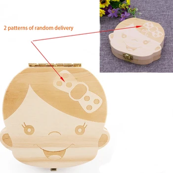

Kids Tooth Box Organizer Baby Save Milk Teeth Wood Storage Box For Girl