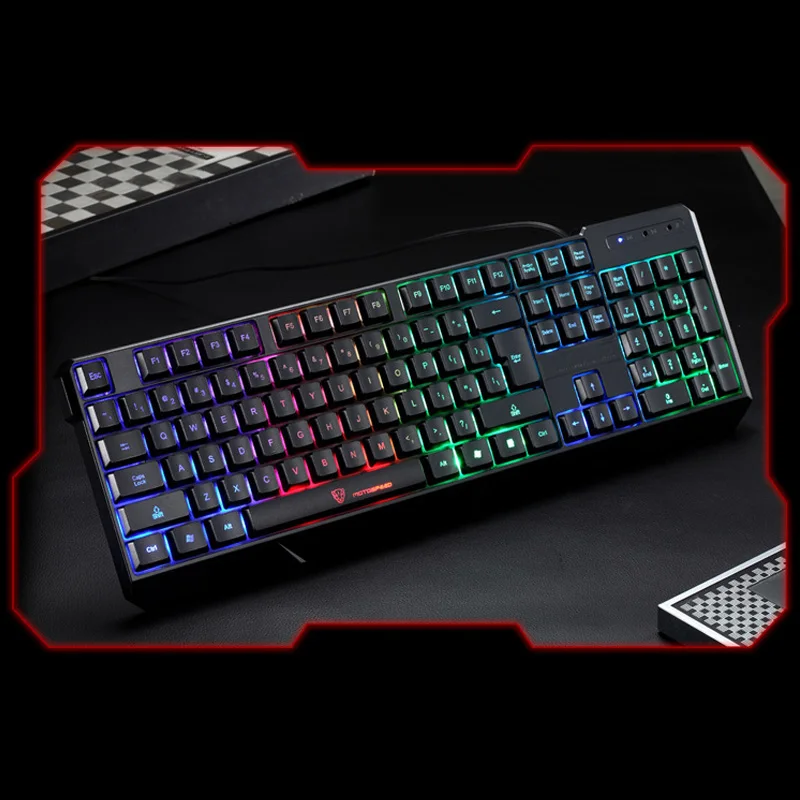 

7-Color Colorful Backlight Keyboard USB Wired Gaming Keypad for Desktop Laptop Computer NK-Shopping