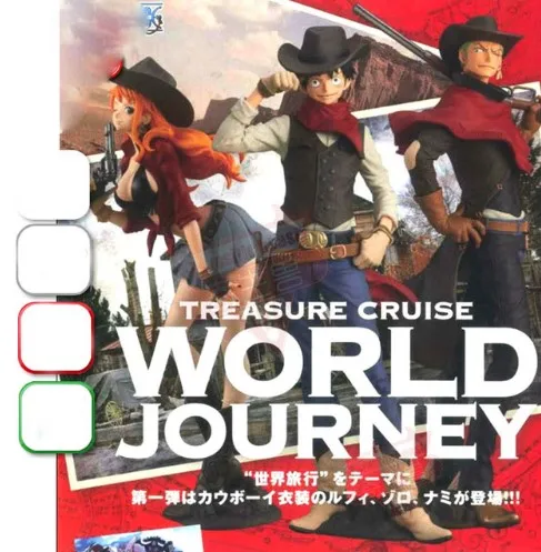 Аниме One Piece Tresaure Cruise World Journey Vol.1 ковбойская Обезьяна D Luffy & Nami Zoro фигурка модель