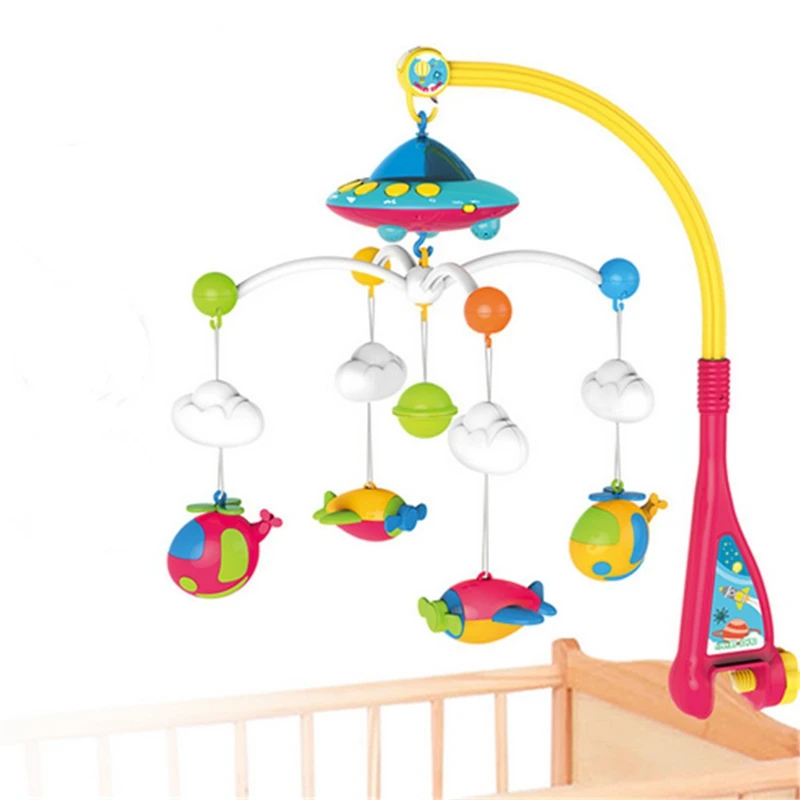Chocalho do Bebê Berço do Bebê Ano de Idade Bebê Cama Sino Recém-nascido 0-12months Brinquedo Girando Música Pendurado Suporte Conjunto Móvel Titular 0-1 5 Brinquedos e hobbies