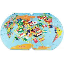 Деревянный Монтессори учебные материалы Монтессори карта мира дошкольных образовательных обучающие игрушки Juguetes Brinquedos MG2344H