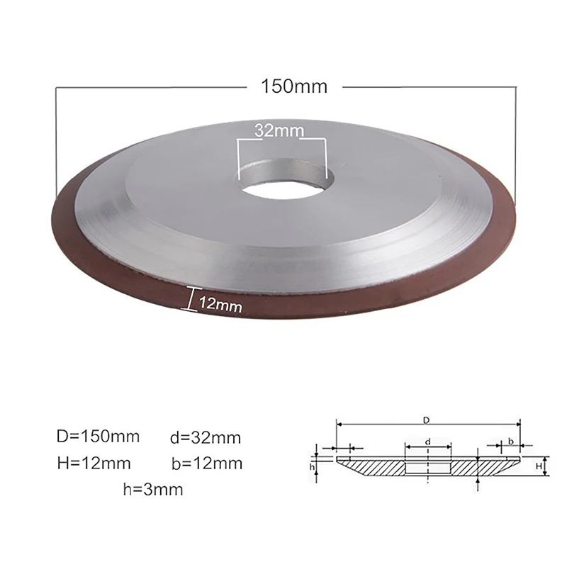 JLI 150 мм 1 шт. алмазные шлифовальные круги 150/180/240/320 зернистый шлифовальный диск