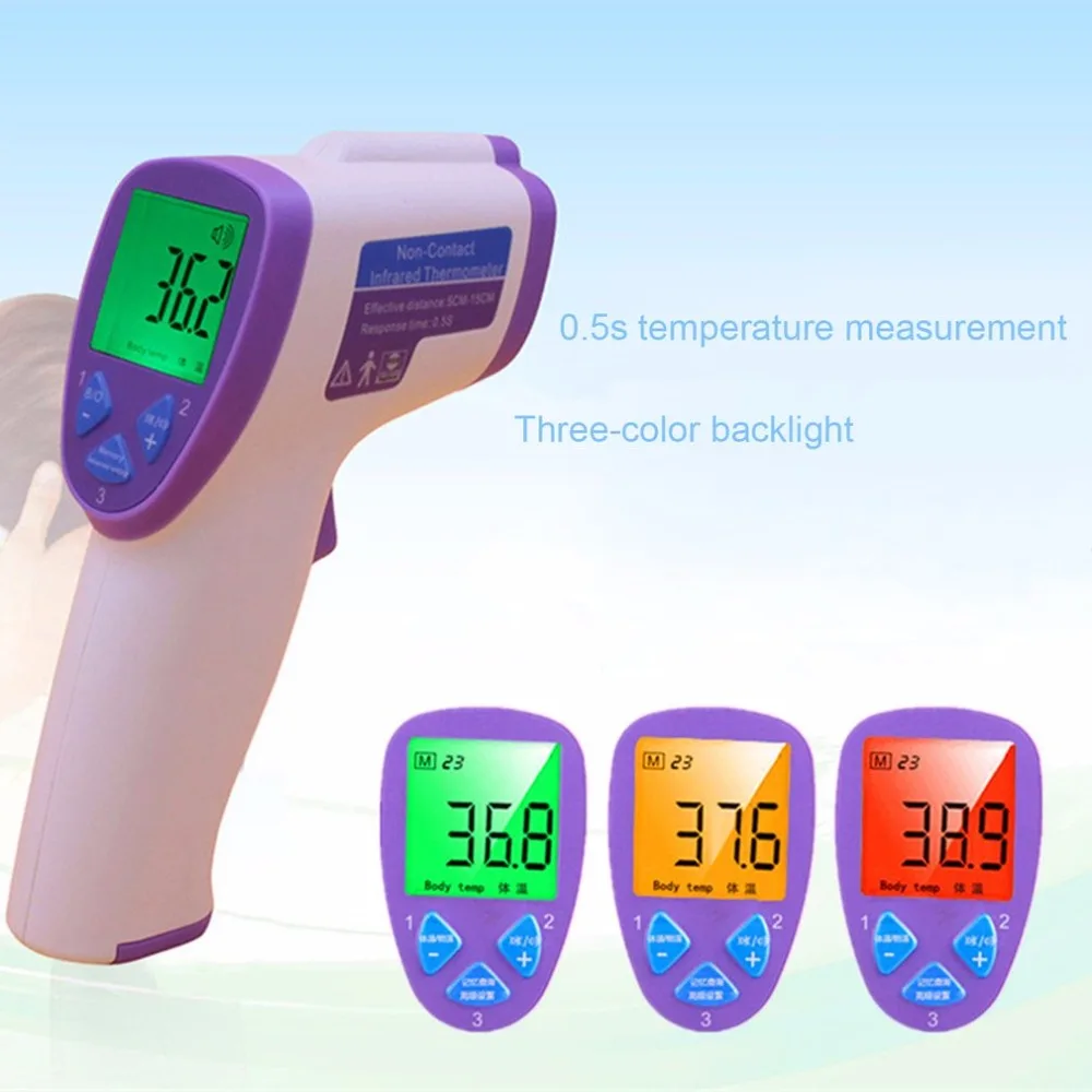 

Household Non-contact Digital Infrared Thermometers Hand Held Portable Ear Forehead Baby Hygrometer Temperature Measurement new