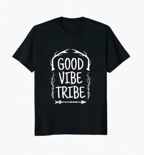 Good Vibe Tribe Men's Black T-Shirt Men'S High Quality Tops Hipster Tees Men Clothing Plus Size S M L Xl Xxl Good Vibe Tribe Men's Black T-Shirt Men'S High Quality Tops Hipster Tees Men Clothing Plus Size S M L Xl Xxl