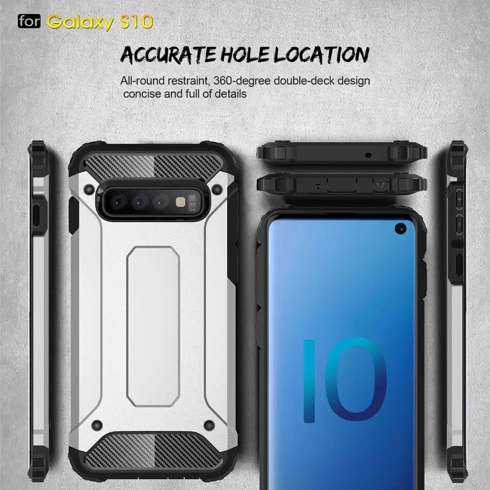 

SsHhUu Strong Resistant Armor Shockproof Phone Case For Samsung S6 S7 S8 S9 S10Plus Cover For A10 A50 M10 M20 A6s A7 2018 case
