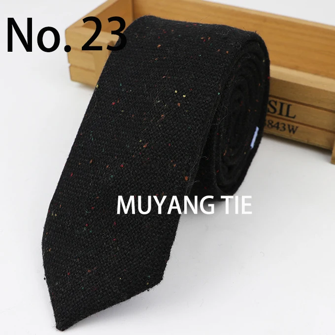 New Style Wool Viscose Tie 7cm Ties Fluffy Solid Color Corbata Slim Striped Necktie Cravat Clothing Accessories Warm Dot Ties