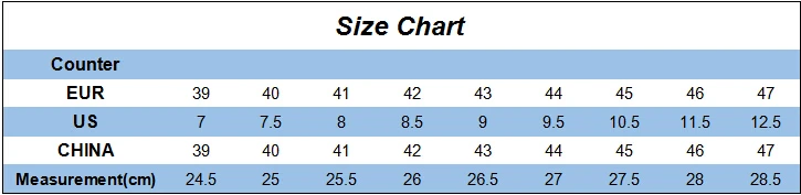 Men's Durable Tactical Safety Work Boots Size Chart