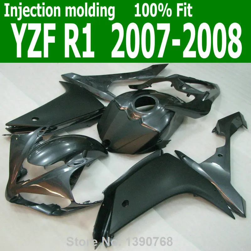 Материалы для инжекционного литья для YAMAHA YZF R1 07 2008 08 (матовый микс глянцевый черный) обтекатель комплект CQ117