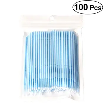 

100pcs Durable Micro Disposable Applicator Brushes Eyelash Extension Cotton Swab Eyelash Wands Individual Mascara Brush