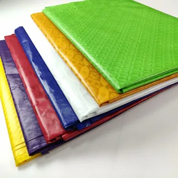 

High quality 5yards bazin riche getzner 2018 best-selling African Multicolor fabric Cheap Africa tulle lace wedding dress 7Color