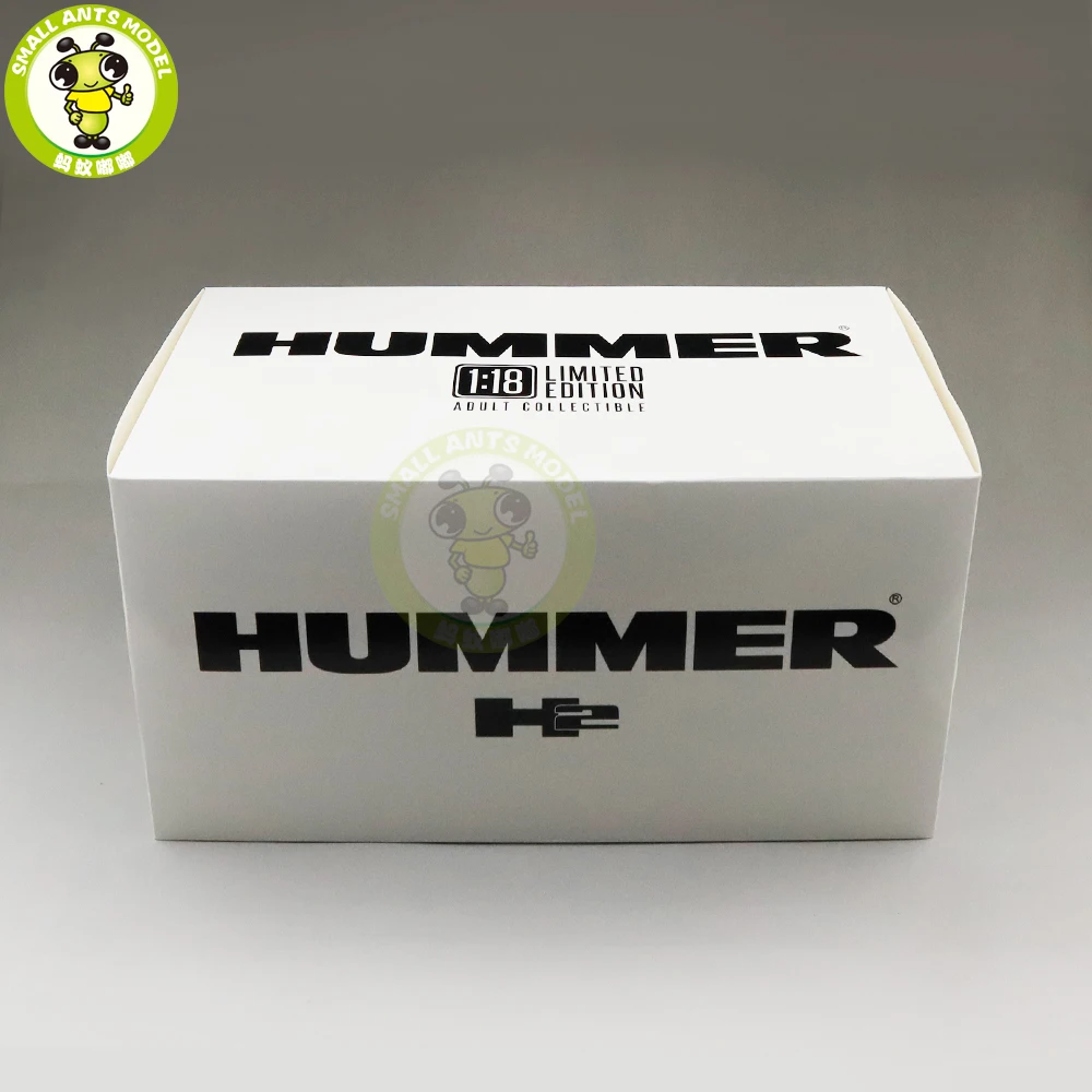 1/18 GreenLight Hummer H2 литой модельный автомобиль игрушка джип подарки для мальчиков и девочек, черные Цвет