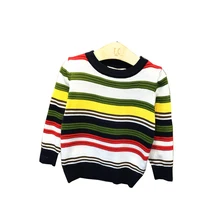 Детские свитера в полоску с длинными рукавами для мальчиков и девочек