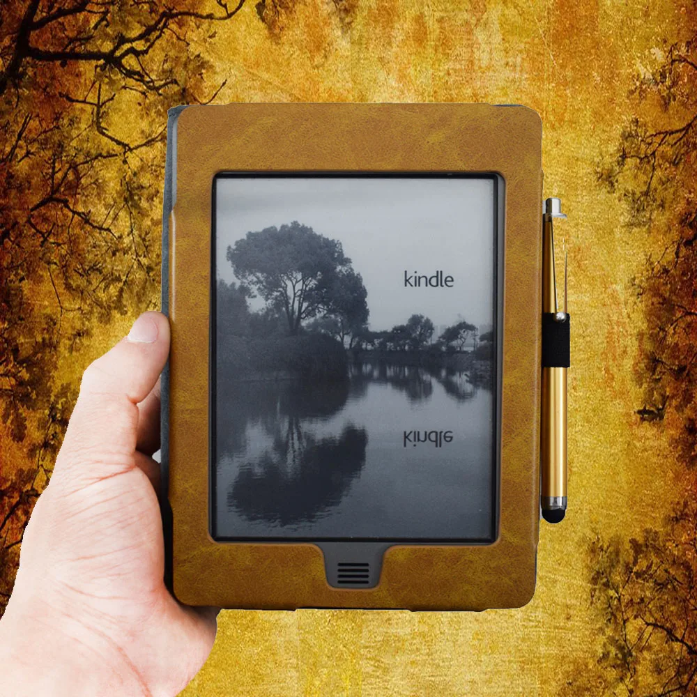 Capa do Livro Bonito para Kindle Touch Modelo Alta Qualidade Proteção Case Modelo D01200 - Imagem 4
