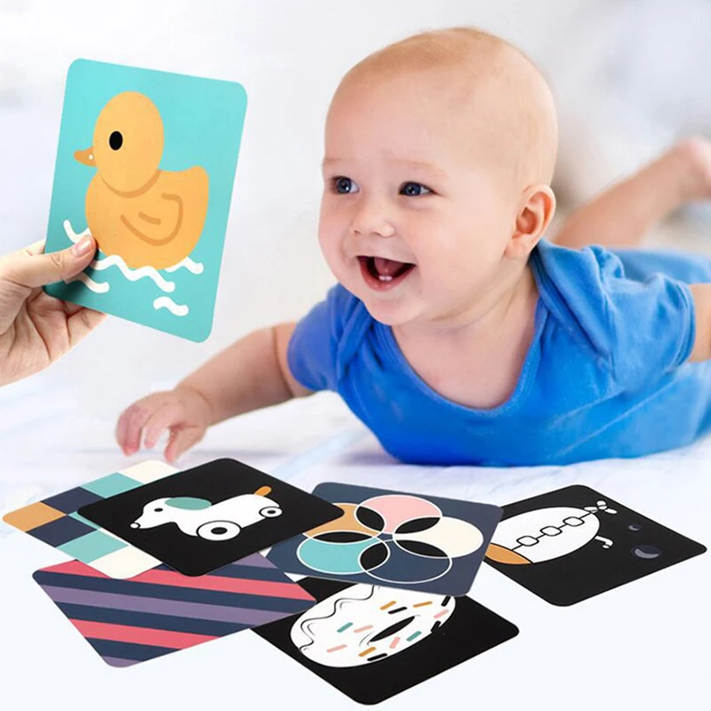 

4 Boxes/Set Kid Baby Cognitive Card Montessori Materials Flash Card Early Educational Toys Baby Training Cards Puzzle Toy Gift