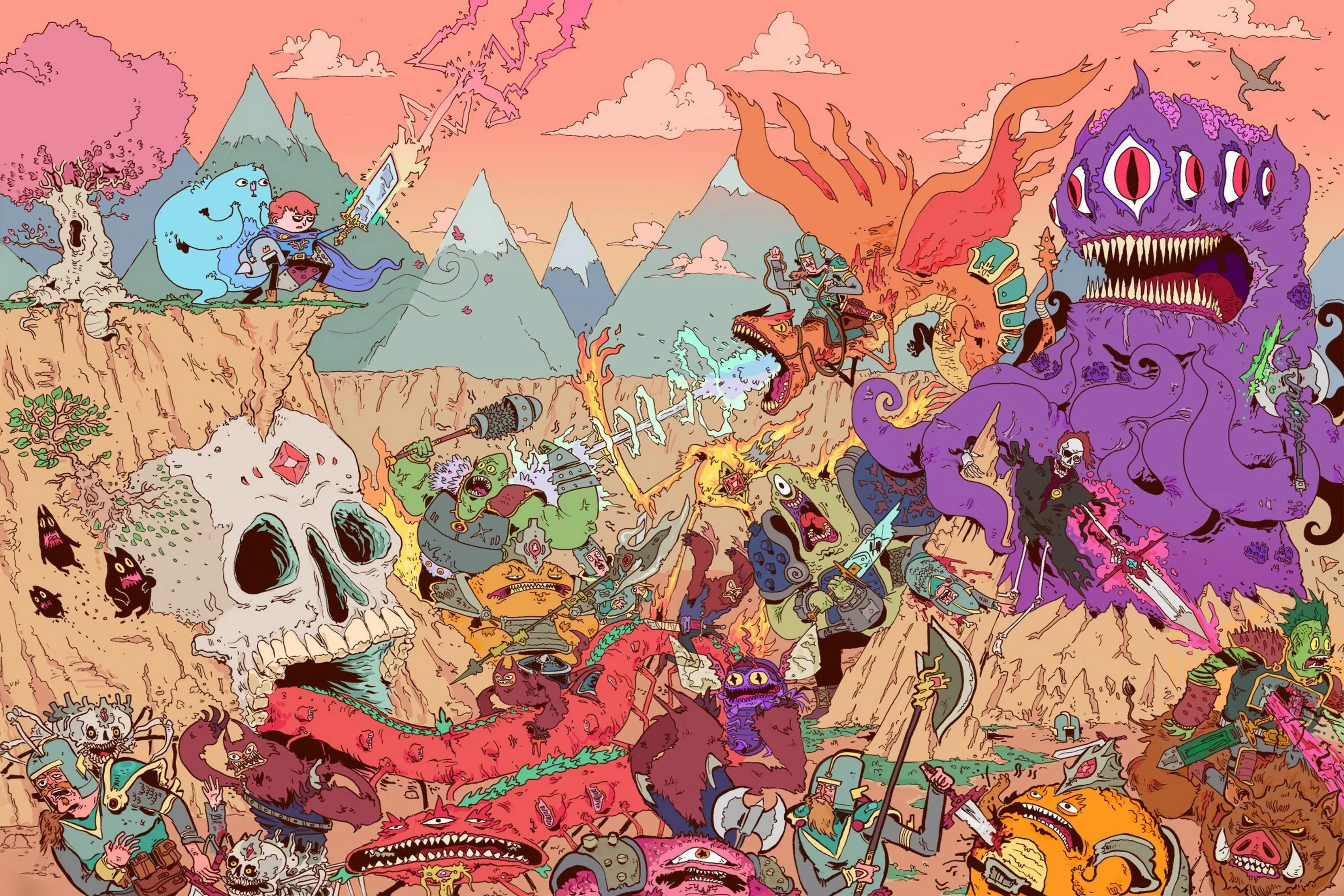 

Home decoration LSD Silk Fabric Poster Print DM713