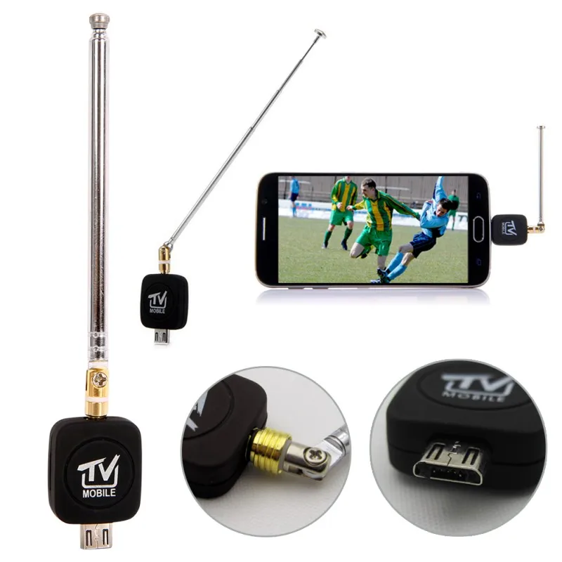 Mini Micro USB DVB-T Tuner Connectors TV Receiver Dongle/Antenna Satellite Receiver Connector for Android Phone