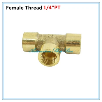 

Water Pipe Fitting Gold Tone Air Compressor 1/4PT Threaded 3 Way Quick Coupler Fitting Connector