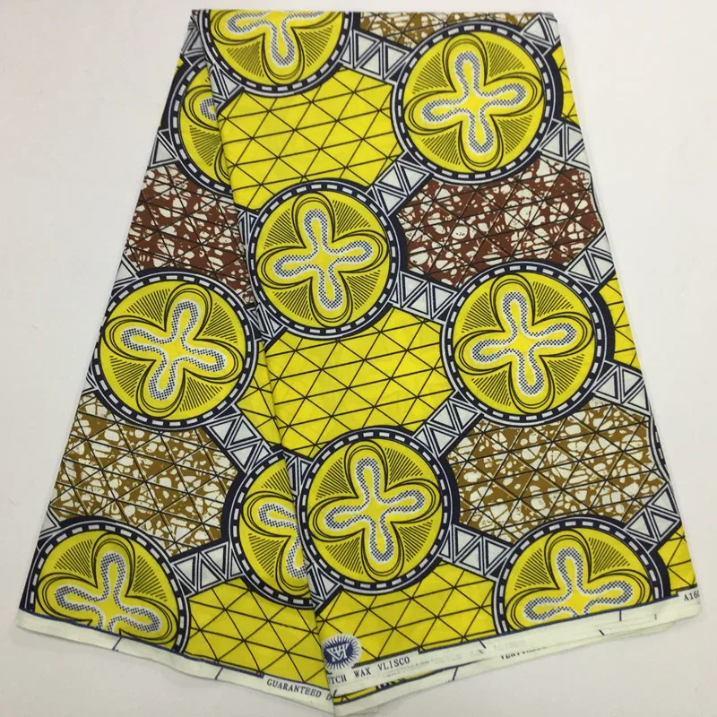 Yellow cotton fabric cheap african fabric 30yards/lot for sewing