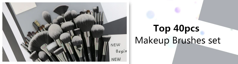 Pincéis de Maquiagem Beili Preto Pequeno Escova Vegan pó Blush Fundação Cabelo Sintético Crueldade Livre Kit 1 Beili preto pequeno kit escova vegan pó
