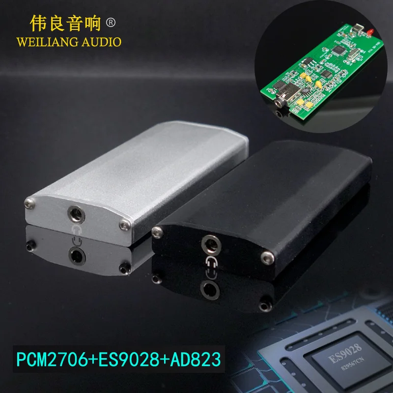 

Hifi Mobile phone USB decoder DAC / PCM2706 ES9028Q2M AD823 USB TYPE C to 3.5 Headphone Amplifier