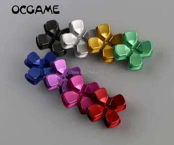 

OCGAME 10pcs/lot Good quality 8 colors full metal cross button controller button For PS4 Wireless Controller