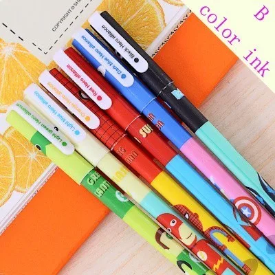 10pcs 6pcs kawaii flower colorful Chancery gel pen papelaria office school supplies stationary canetas coloridas color pen 04083 - Цвет: B color ink