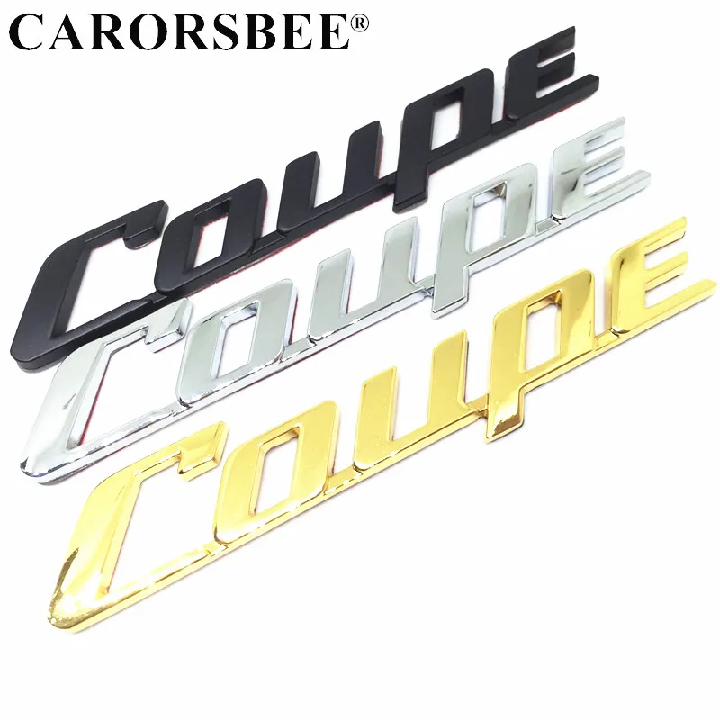 

3D Car styling Coupe Emblem Badge Chrome Metal Sticker Decals Auto accessories for kia sportage cerato ceed 4x4 SUV Mazda