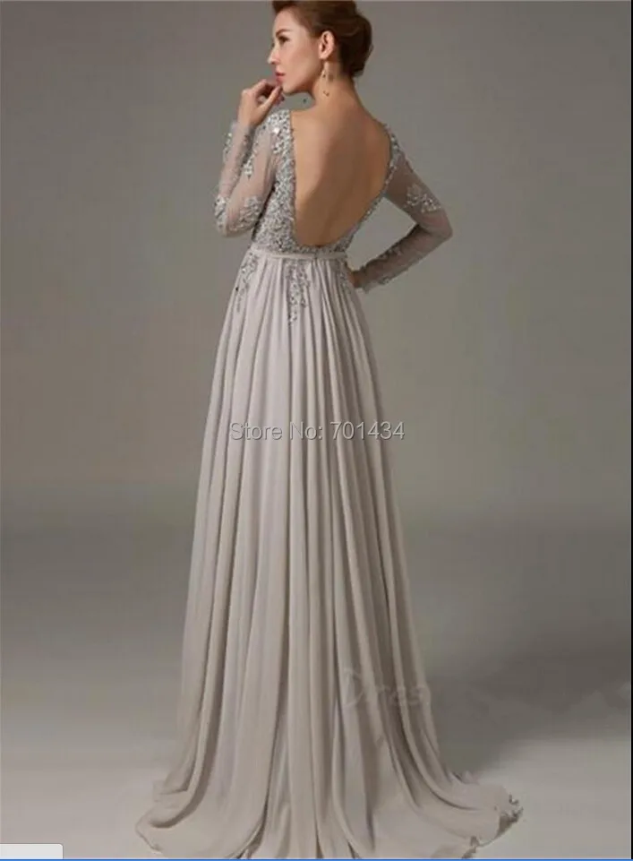 Collection Grey Long Dress Pictures - Reikian
